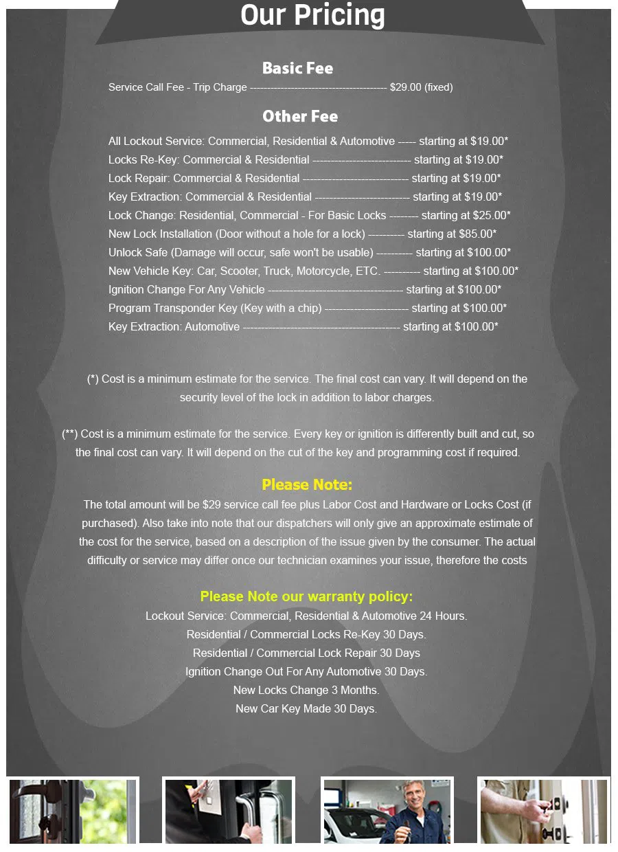 Dresher Locksmith Service, Dresher, PA 267-424-2213 - price-list-n-16